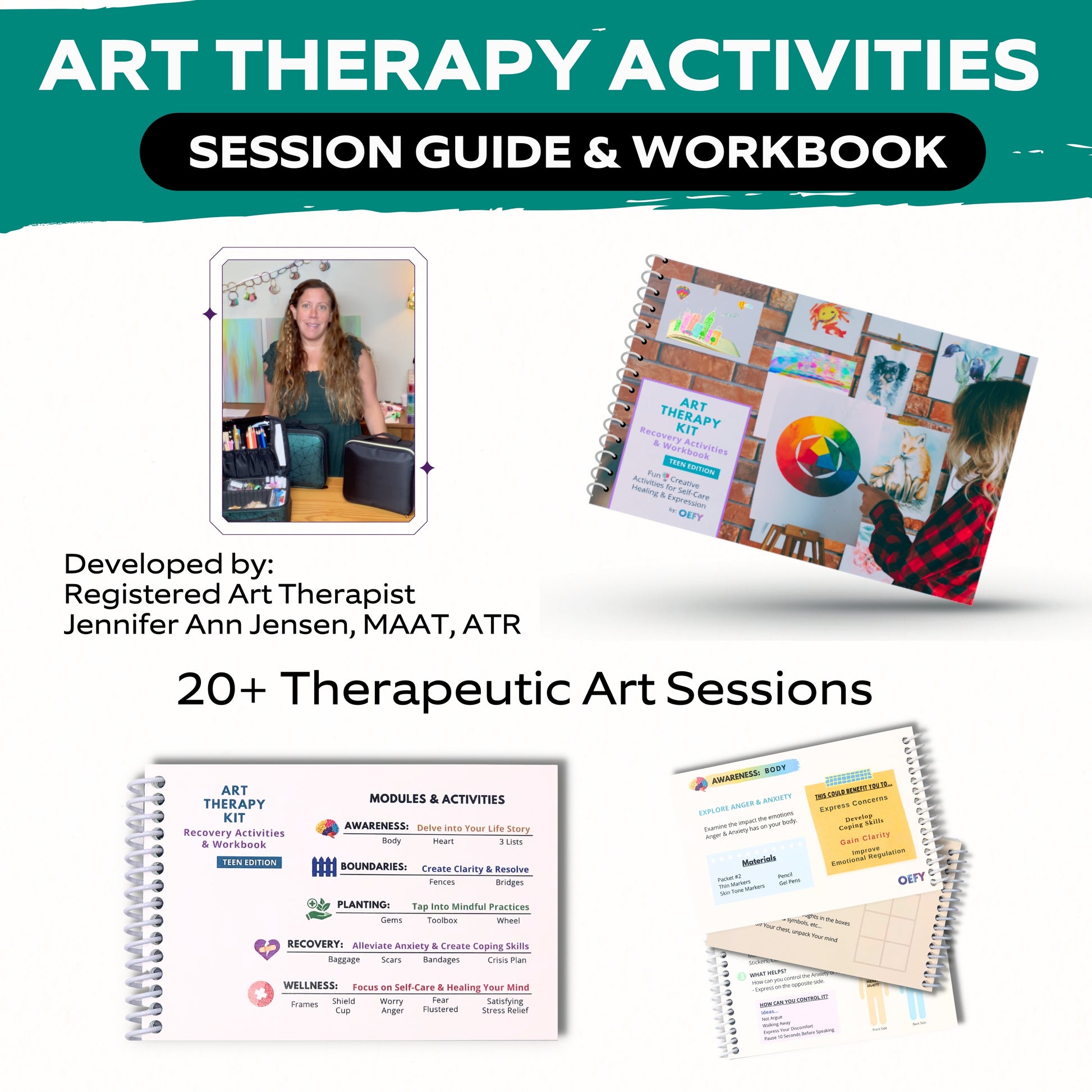 Expressive Art Therapy Supplies Kit - 20+ Art Therapy Activities, Alte –  Oefy