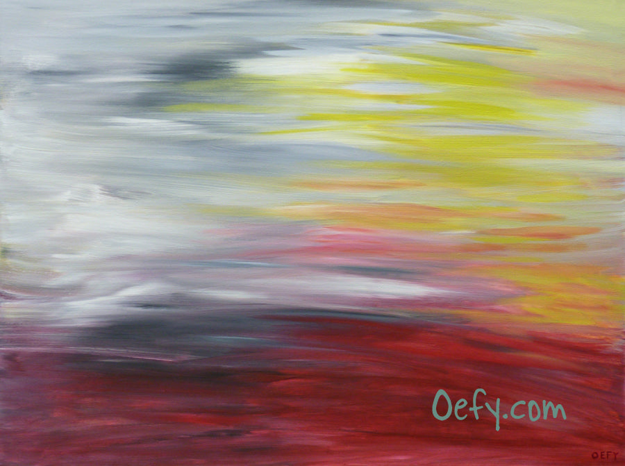 Cloudburst, original abstract painting by Oefy, alternate view